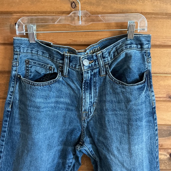 American Eagle Outfitters Men's Blue Straight Jeans - Picture 2 of 8